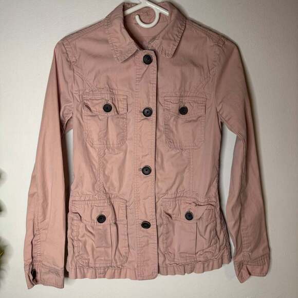 Eddie Bauer Jackets & Blazers - Eddie Bauer Women's Dusty Rose Pink Cotton Utility Safari Field Jacket